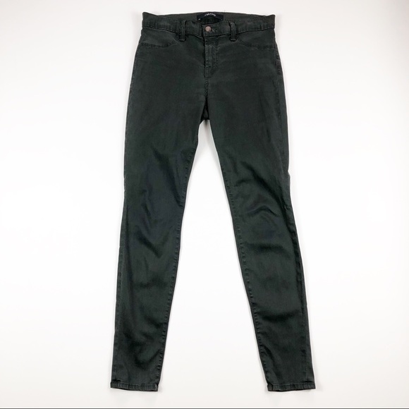 J Brand Super Skinny Dark Green Jeans Size 29 - Picture 2 of 8